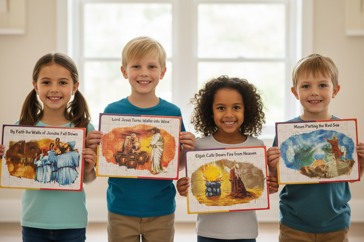 Set of 4 Christian Puzzles (Value Pack)