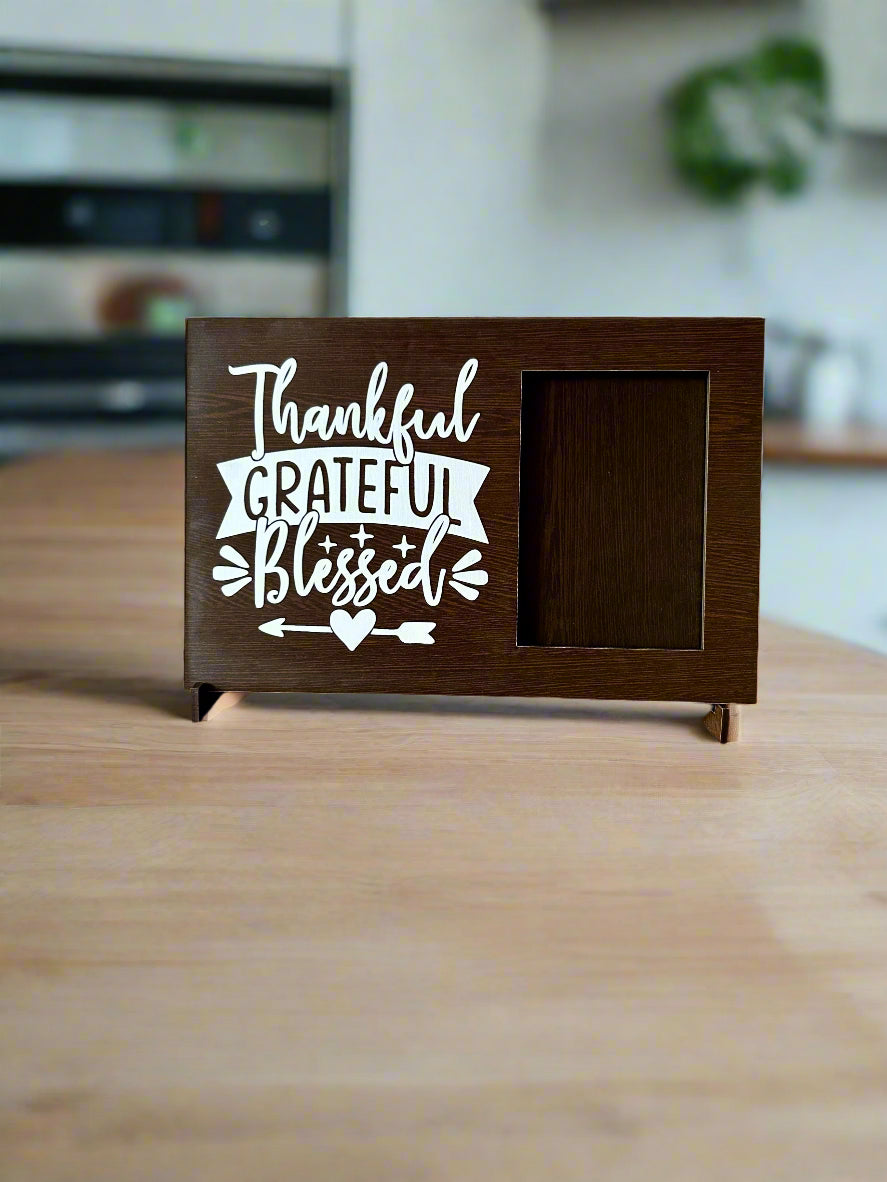 Count your Blessings Photo Frame- Thankful Grateful Blessed
