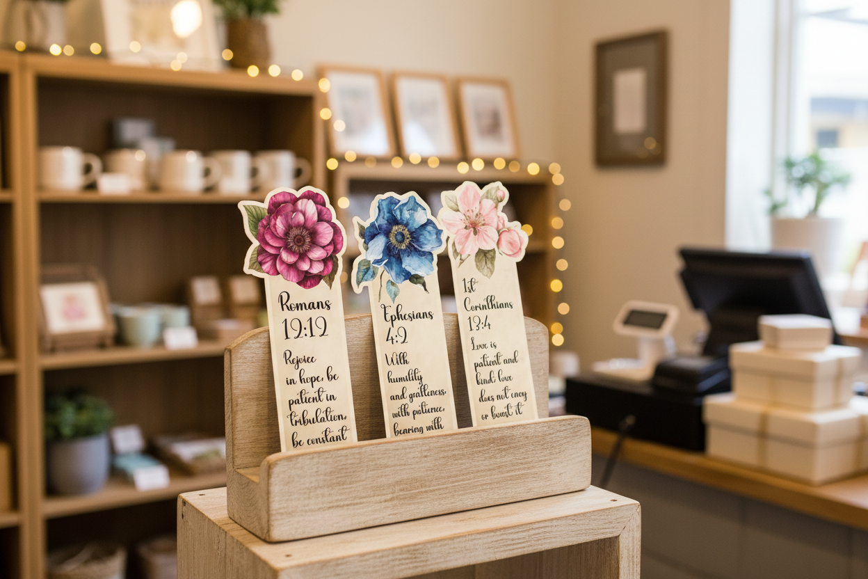 Die cut Bookmarks with verses on Patience and Forgiveness of transgression