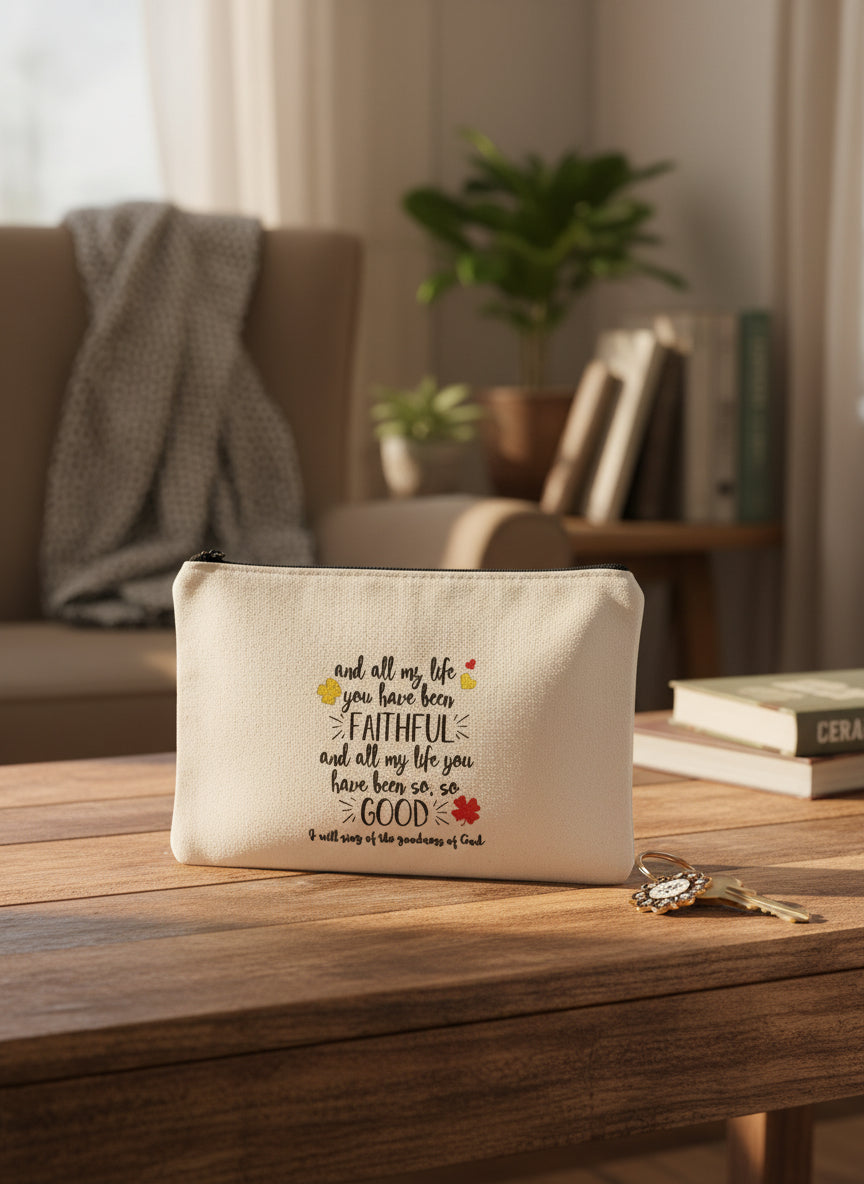 Cotton Canvas Pouches, choose from 07 bible verses