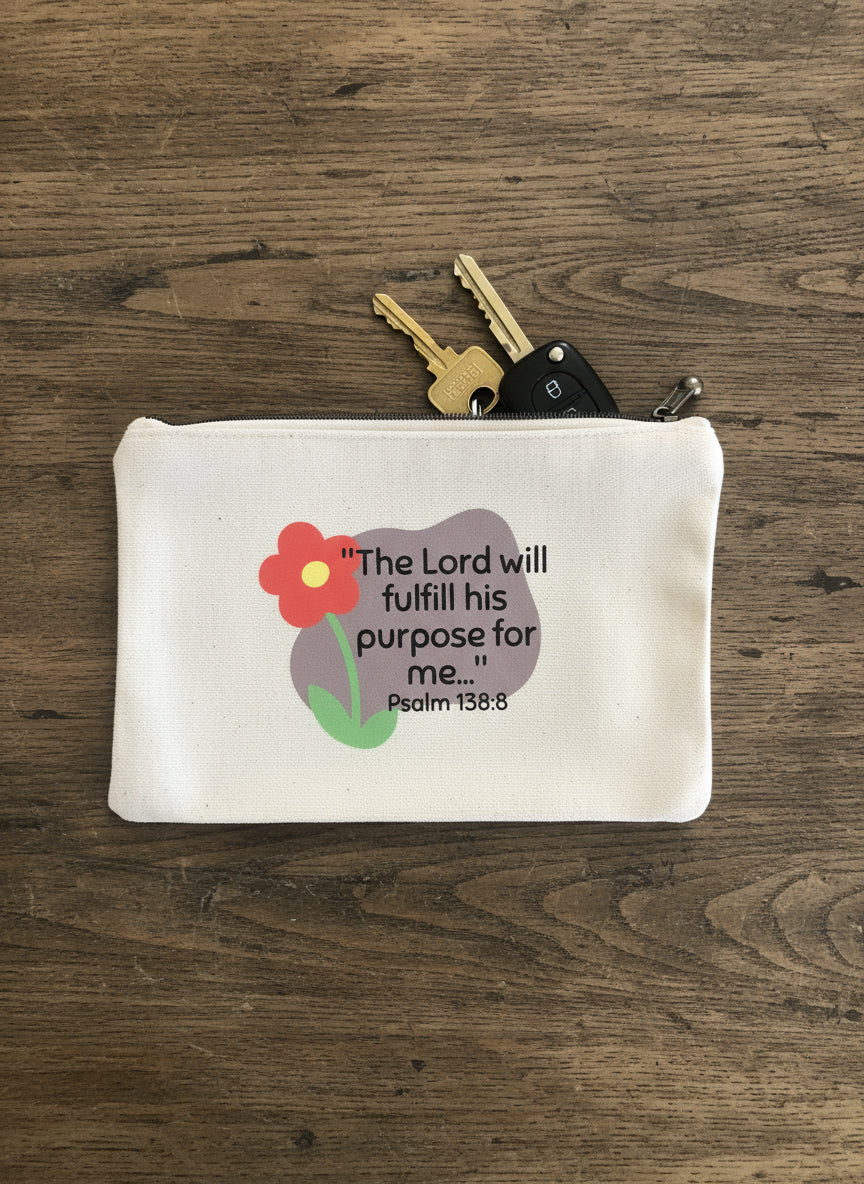Cotton Canvas Pouches, choose from 07 bible verses