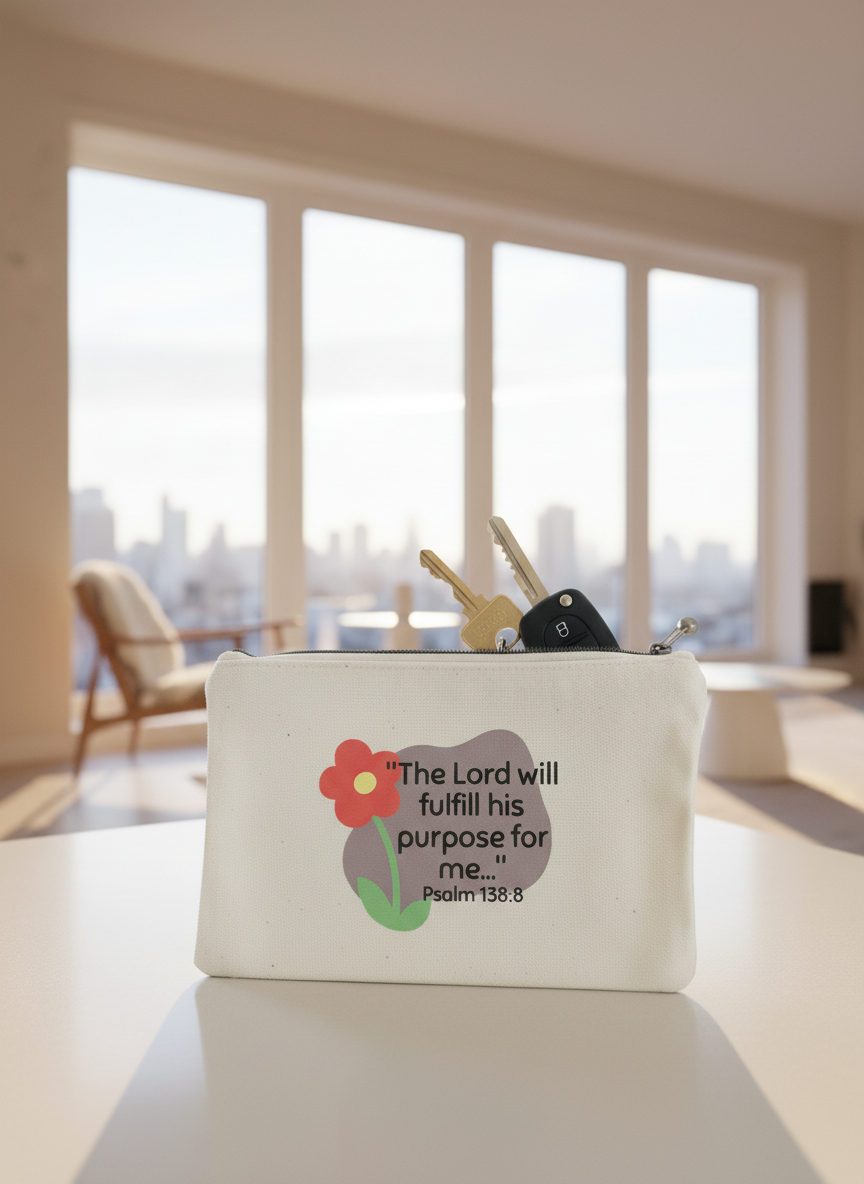 Cotton Canvas Pouches, choose from 07 bible verses