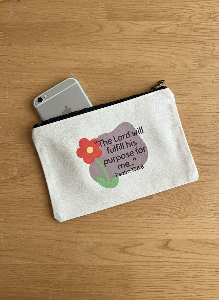 Cotton Canvas Pouches, choose from 07 bible verses