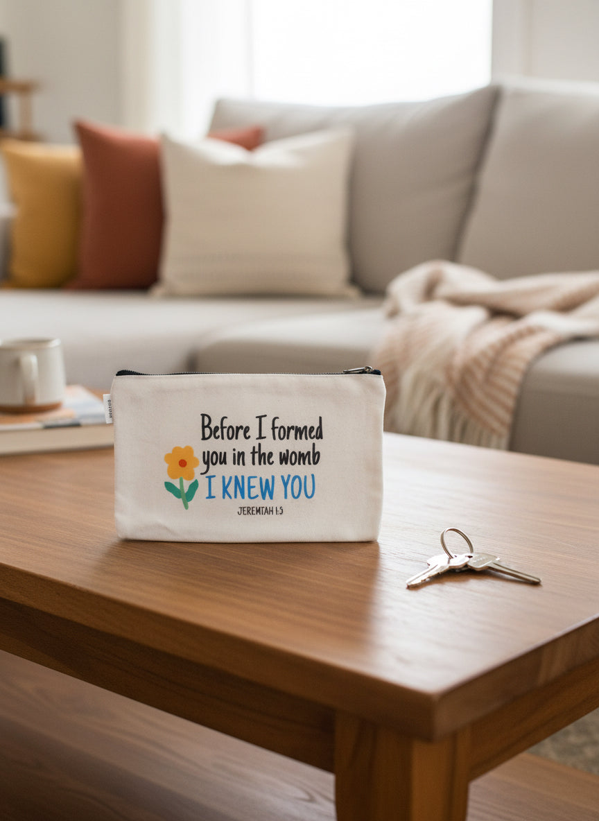 Cotton Canvas Pouches, choose from 07 bible verses