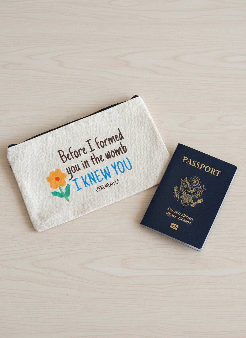 Cotton Canvas Pouches, choose from 07 bible verses