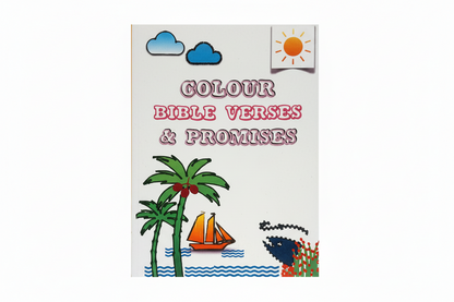 #9 Colour Bible Verses and Promises- 37 page colouring book for children