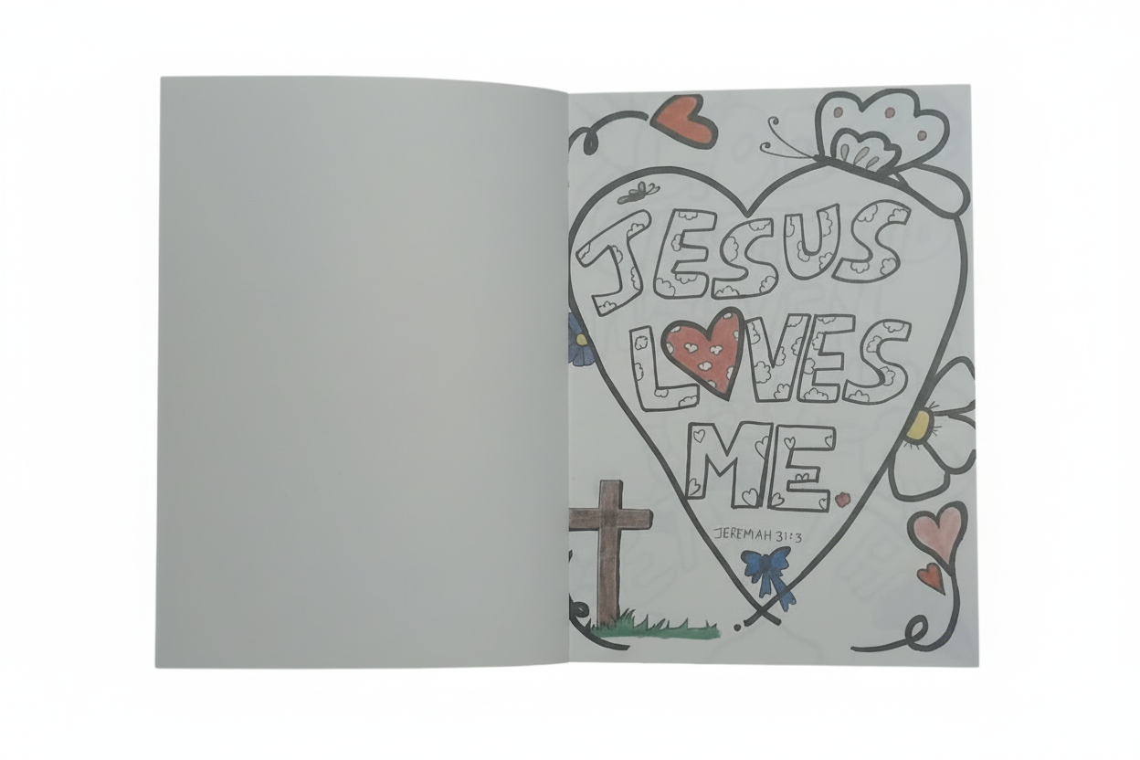 #9 Colour Bible Verses and Promises- 37 page colouring book for children