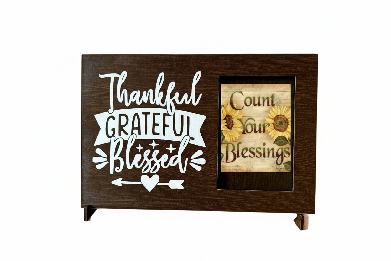 Count your Blessings Photo Frame- Thankful Grateful Blessed