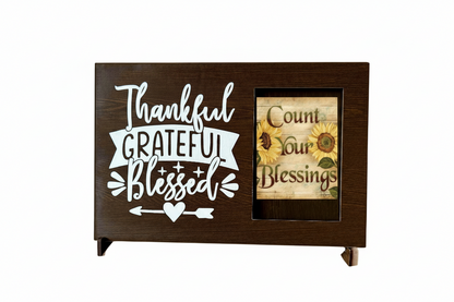 Count your Blessings Photo Frame- Thankful Grateful Blessed