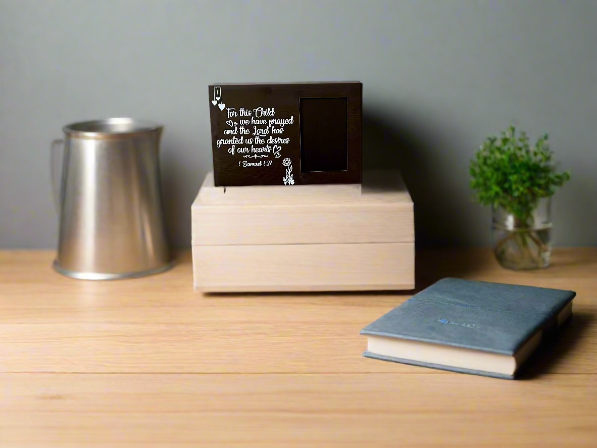 Hannah's Joy Photo Frame- For this child I prayed 1Samuel 1:27
