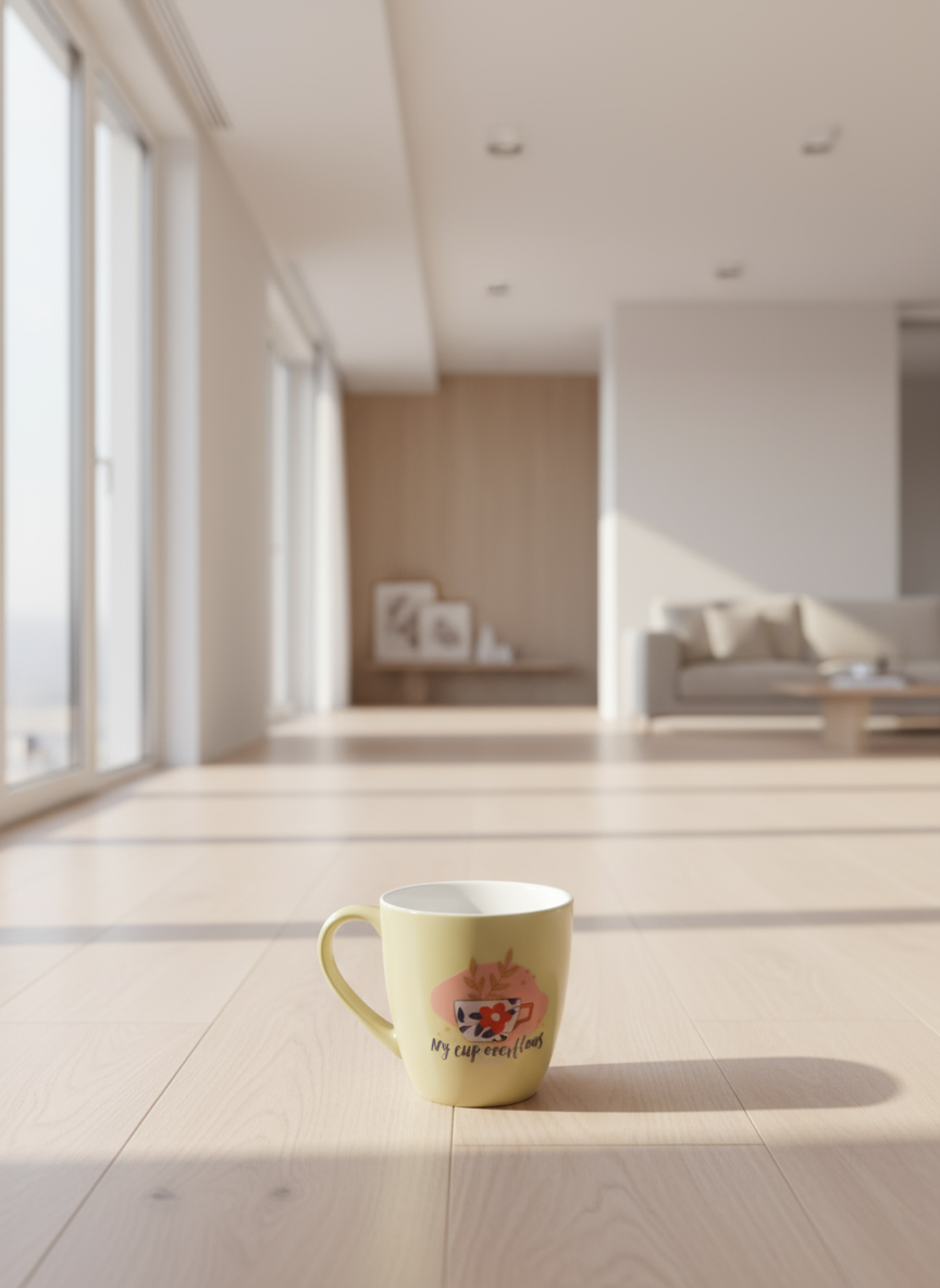 Bone China Coral shaped Elegant Christmas Mugs.