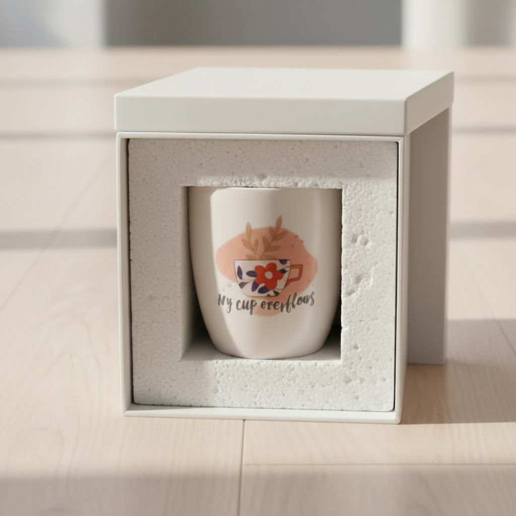 My Cup Overflows Ps 23:5 Coral shaped Elegant Mugs.