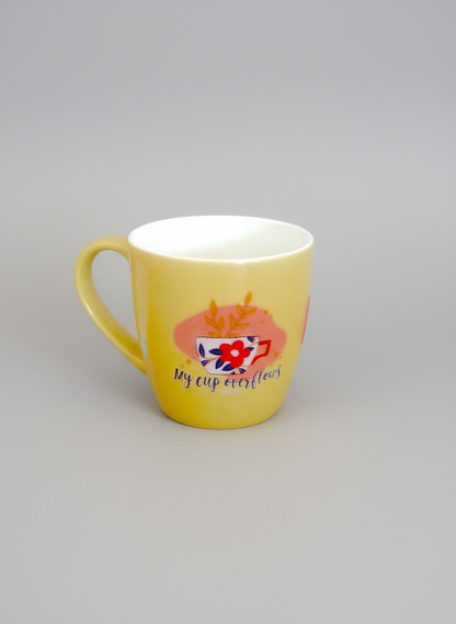 Bone China Coral shaped Elegant Christmas Mugs.