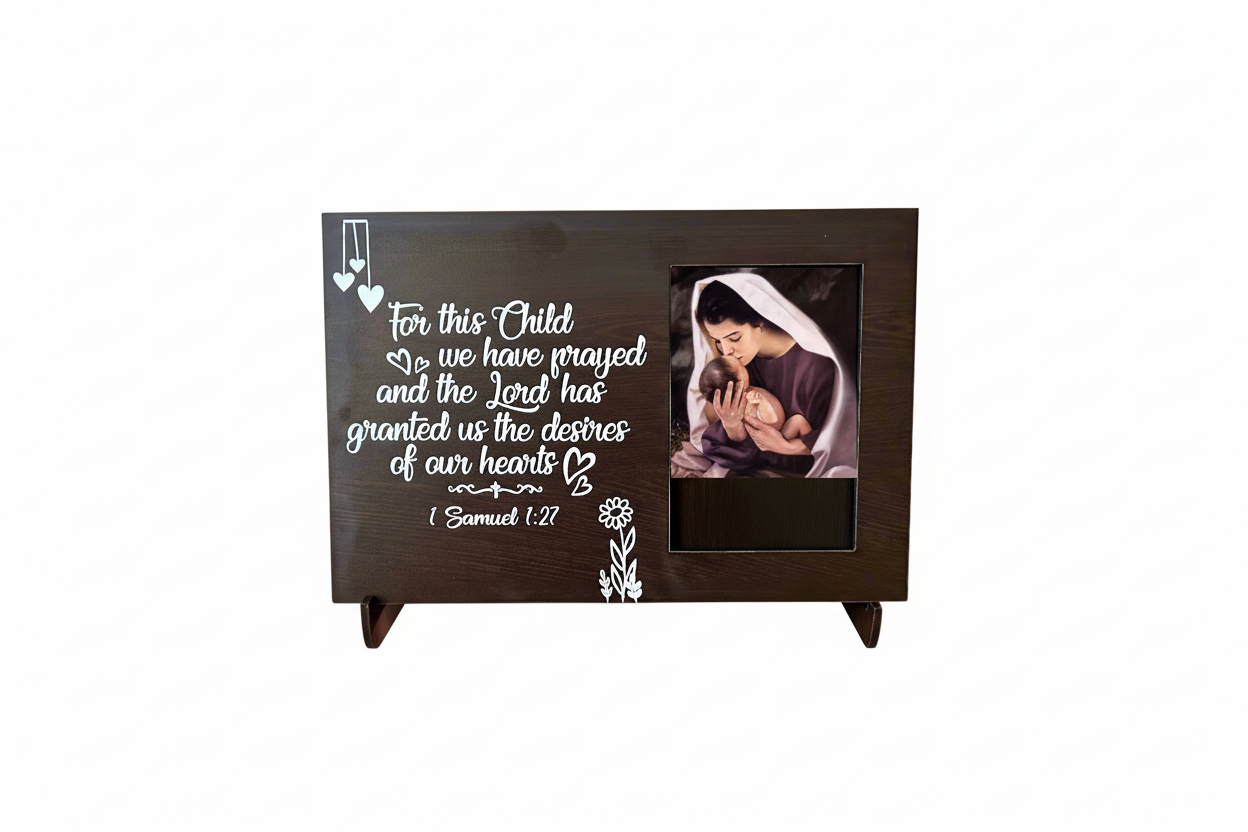 Hannah's Joy Photo Frame- For this child I prayed 1Samuel 1:27
