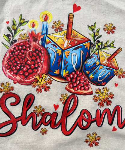 Functional Carry Bags with Rubber Print featuring "Shalom" and "Amazing Grace"