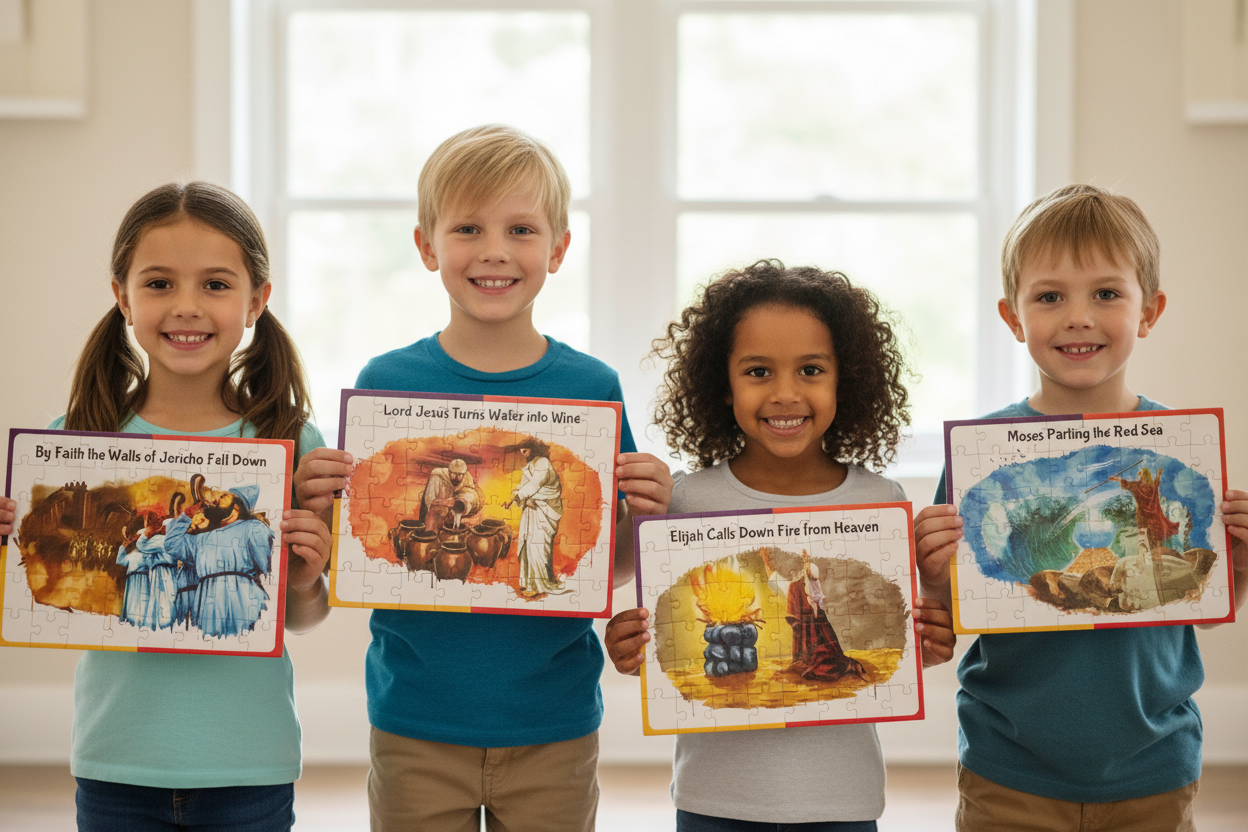 Set of 4 Christian Puzzles (Value Pack)