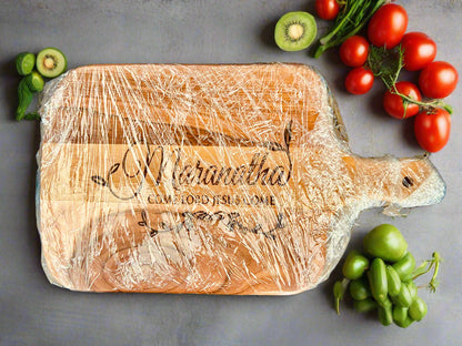 Natural wood Chopping Board featuring Bible verses