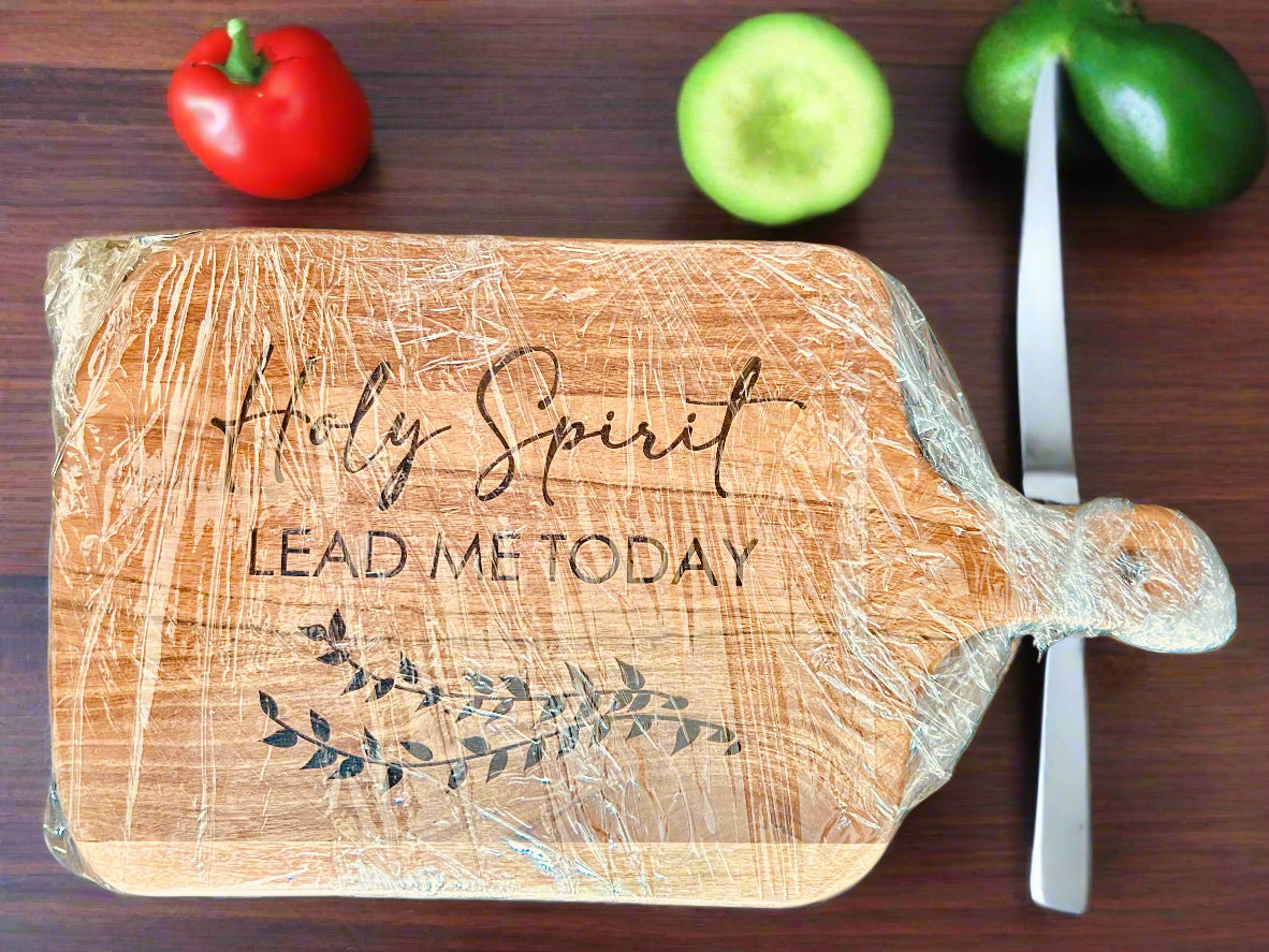 Natural wood Chopping Board featuring Bible verses