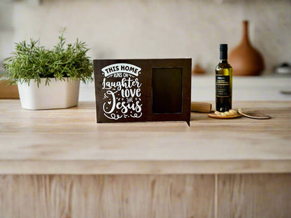 Family togetherness Photo Frame- This home runs on love, laughter and Jesus