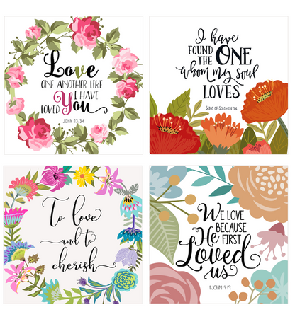 Gift wrap service with personalized Bible verse cards