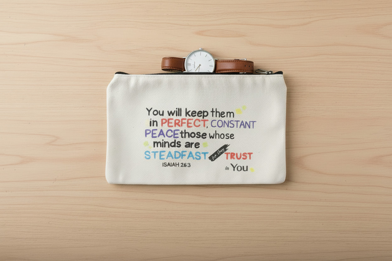 Cotton Canvas Pouches, choose from 07 bible verses