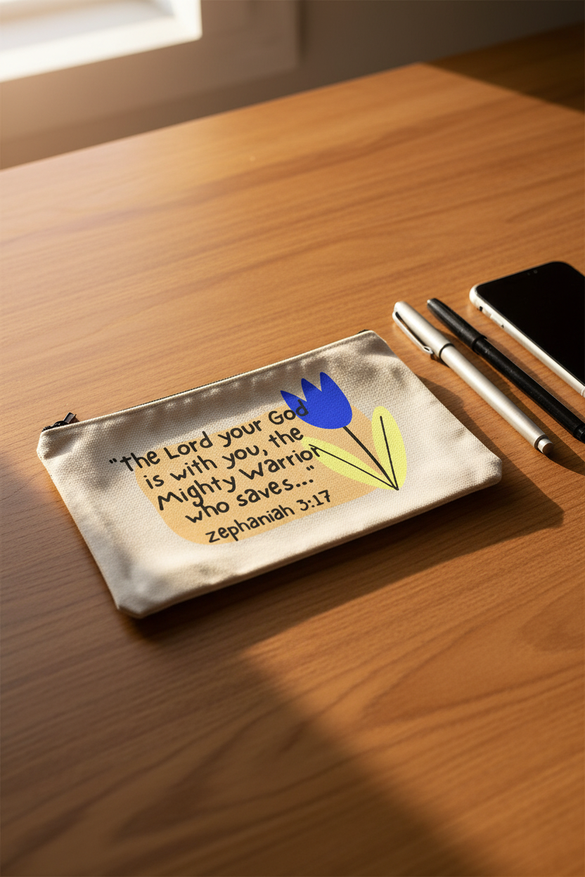 Cotton Canvas Pouches, choose from 08 bible verses