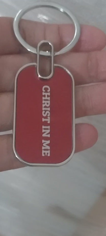 Blue and Red Keychains with metallic lustre (Reflects light)